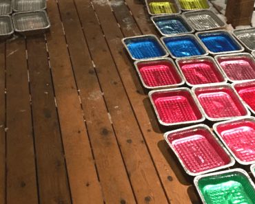 Man Uses Food Colouring And Water, Creates Astonishing Glowing Igloo In His Yard